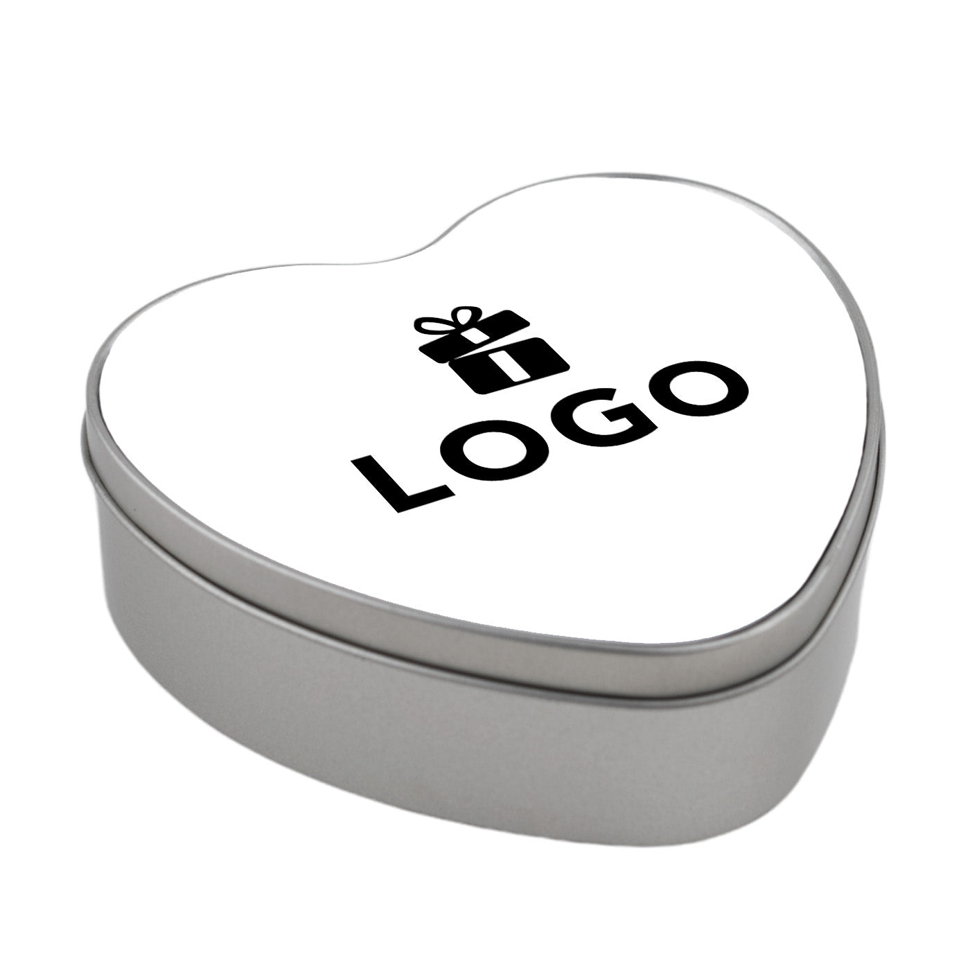 Hartvormige koektrommel bedrukken met logo