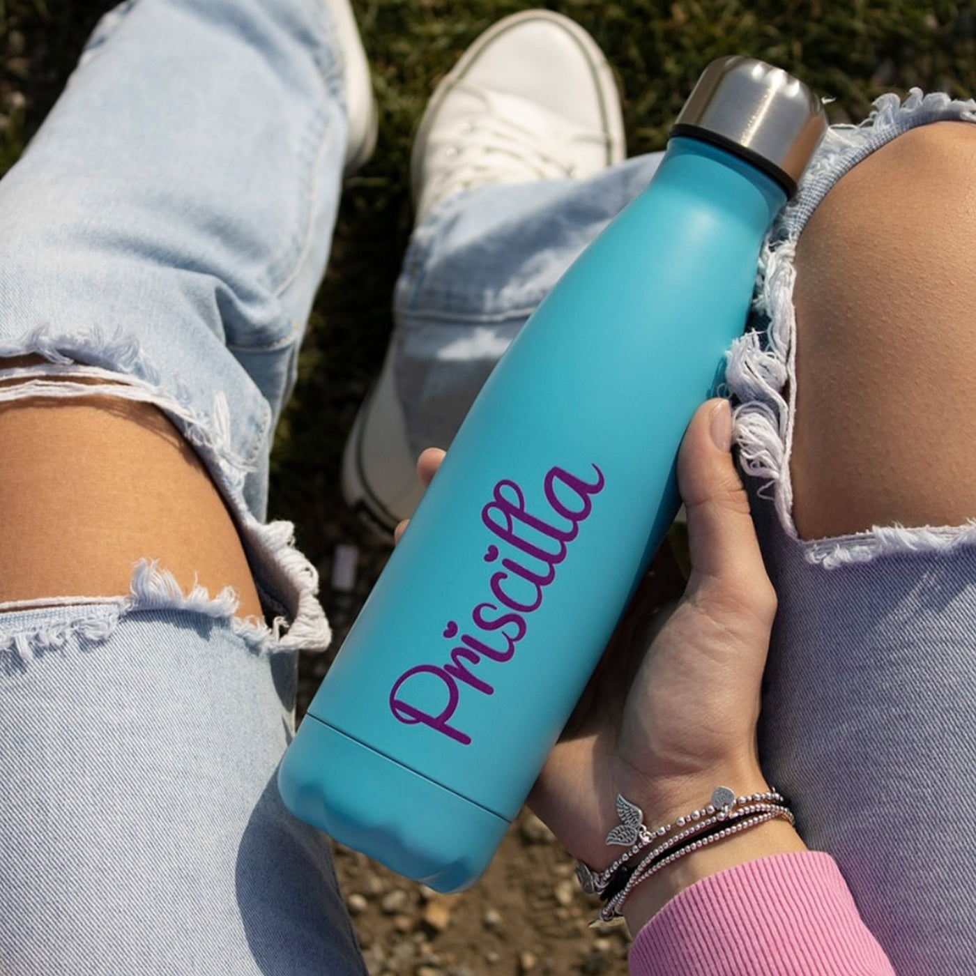 Personalised Thermos Bottle - Blue
