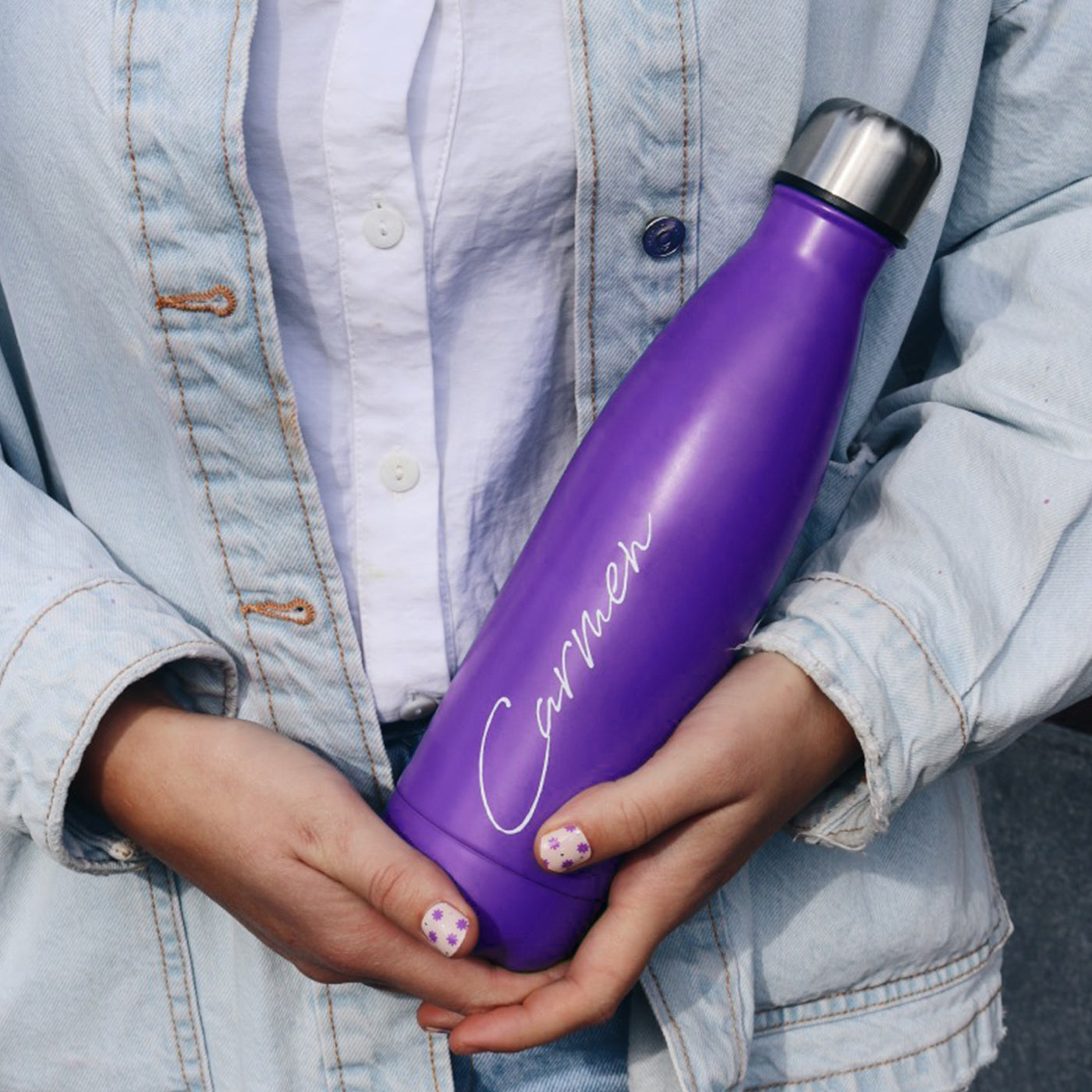 Personalised Thermos Bottle - Purple
