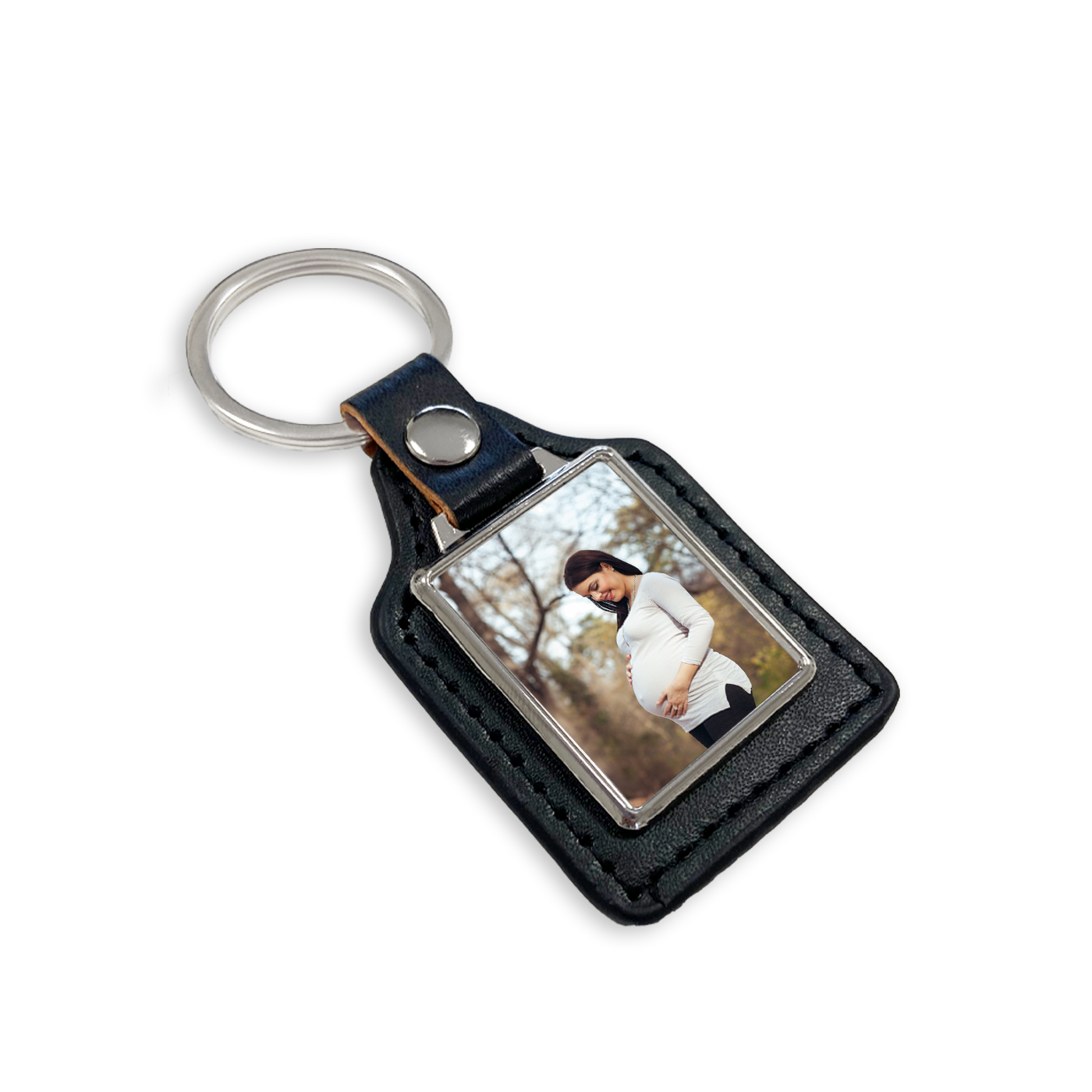 Leather Keyring with Photo
